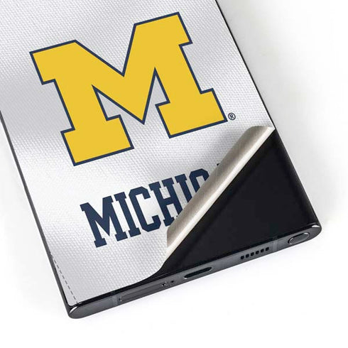 University of Michigan White Jersey Galaxy S25 Ultra Skin
